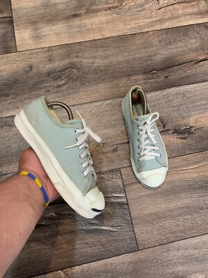 Converse Jack Purcell Vintage 80's Blue Canvas Sneakers Made in USA Woman US7