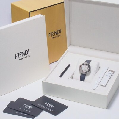 Fendi Polychromia Diamant F51122MTO112 Quarz Blau Muschel Dial Ss Damen Uhr