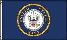 Us Navy Emblem Flag 3x5 Ft 100D Polyester Amarican Navy Banner with Two Grommets