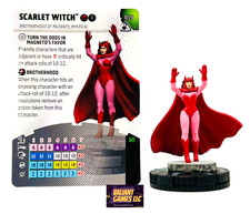Marvel Heroclix Scarlet Witch 019 w/ Card Smash and Destroy Set