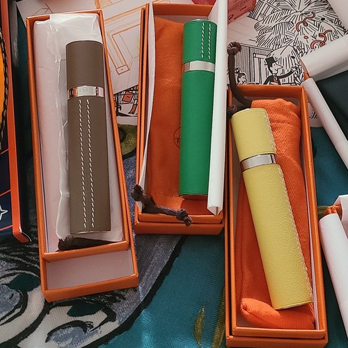HERMES Paris Refillable Leather Case Holder Atomizer 10 Ml for