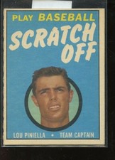 1970 TOPPS SCRATCH OFF LOU PINIELLA NRMINT E013173