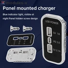 3-port 35.5W PD Fast Charge USB+Type-C Car Charger 12/24V Power Adapter Socket