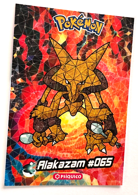 2025 POKEMON STAINED GLASS Crystal Card #065 ALAKAZAM Kanto Peru