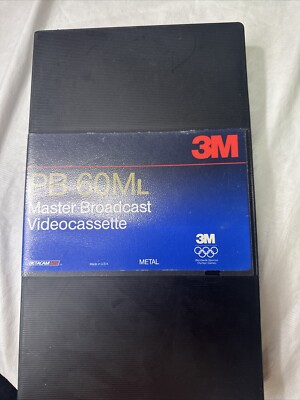 3M Betacam PB 60ML Master  Broadcast Videocassette Metal USA With 3m Sample Tape