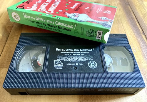 DR. SEUSS VINTAGE VHS 1992 GRINCH RARE OOP WALTER MATHAU CLASSICS VG - Picture 3 of 4