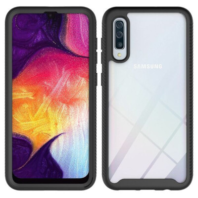 Hülle für Samsung Galaxy A30s Handyhülle Rugged Hybrid Case mit Displayfolie