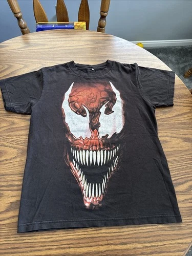 VENOM Marvel Comics Big Face Graphic Men’s Black T-Shirt Size S