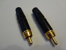 2x REAN by NEUTRIK - CINCH STECKER (RCA) - VERGOLDETE KONTAKTE