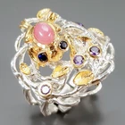 Handmade Ruby Ring 925 Sterling Silver Size 8 /R470677