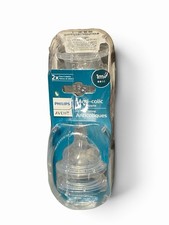 Philips Avent Anti Colic Baby Bottle Nipples Flow 2 Slow 1m 4 Pack SCY762/04