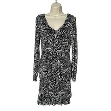 NWT Sanctuary Let's Party Mesh Dress in Black Zebra Size M