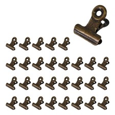 Runseaway 30Pcs 22mm Metal Binder Clips, Mini Bulldog Paper Clamps Bull Clips...