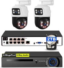 8 Channel NVR PoE Security Camera System Wired Camera System 6MP with 2TB HDD