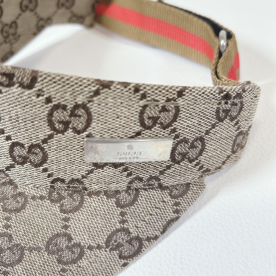 GUCCI Sun Visor Sherry Line Elasticated GG Webbing Pattern 