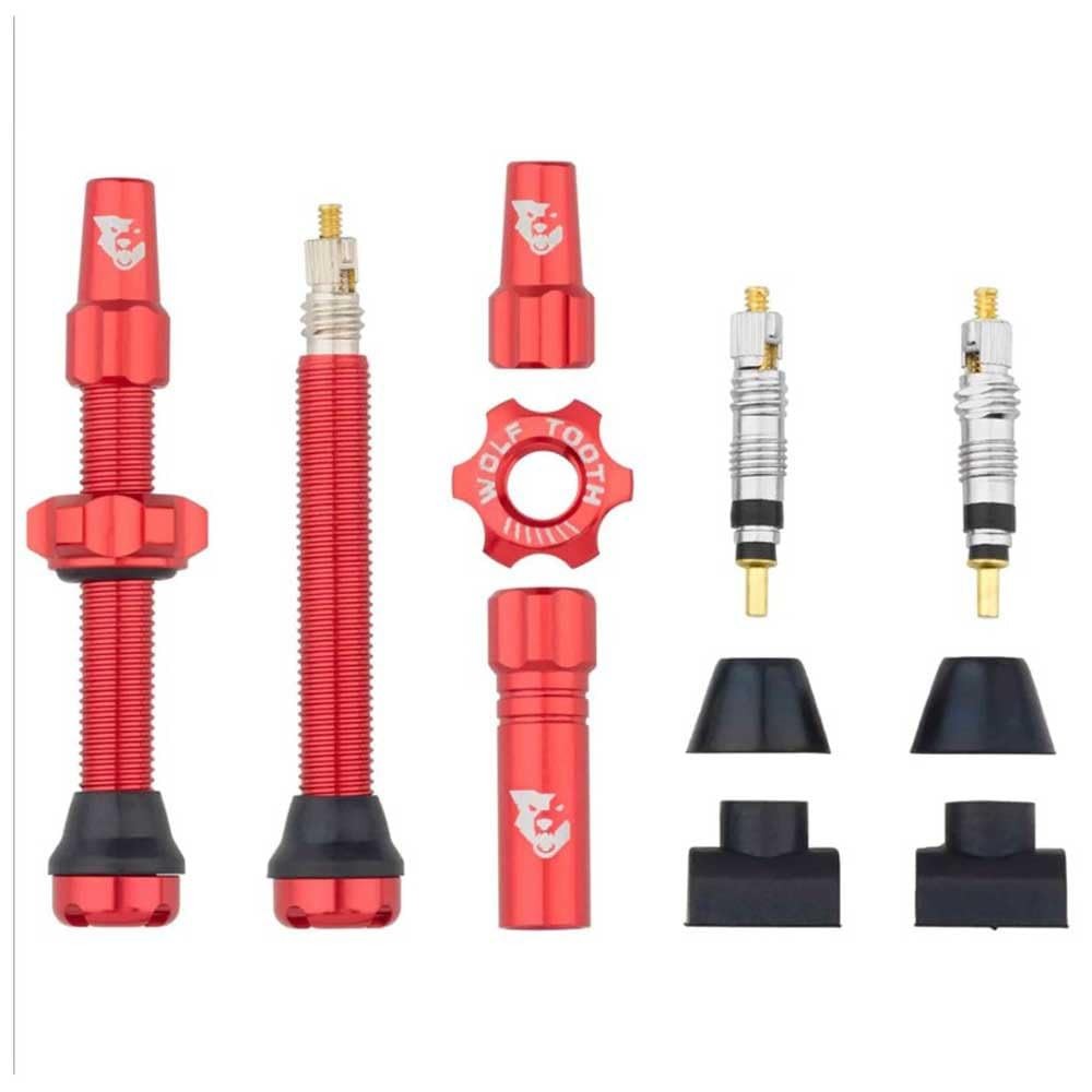 Wolf Tooth Schlauchloses Ventilschaft-Set 44 mm Rot RotAusflug einfarbig Ge 10790₽