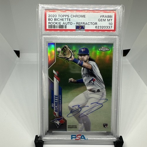 2020 Topps Chrome Bo Bichette Refractor Auto /499 Toronto Blue Jays PSA 10