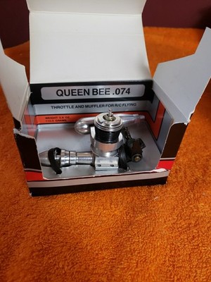 Cox .074 -  COX Queen Bee .074 W/rear throttle & Muffler RC NIB - No 3701
