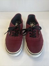 Vans Authentic Burgundy Sneaker Skate Shoe Women s Sz 6.5 / Men s Sz 5