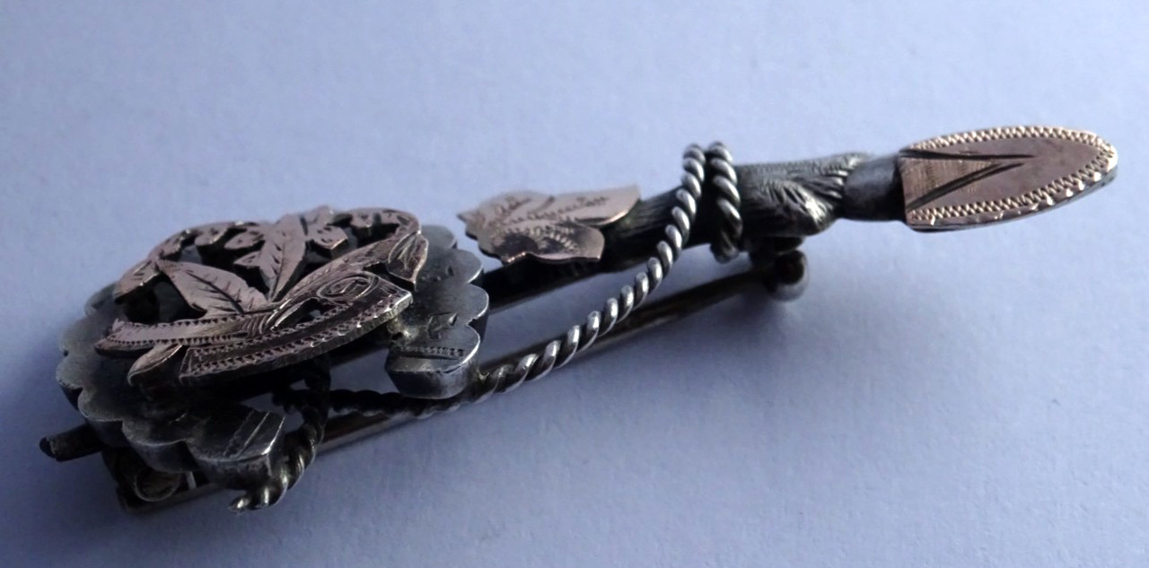 Fabulous Victorian solid sterling silver & rose g… - image 5