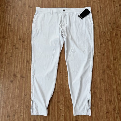 NWT Primo Golf Jogger Pants Men 42x30 Regular White Performance Stretch - Picture 1 of 15