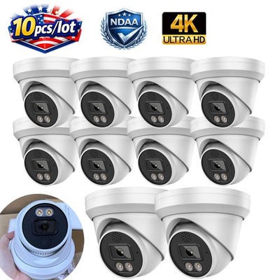 10 pack Vikylin 4K 8MP Full Color POE IP Camera Onvif Wired with Remote View App