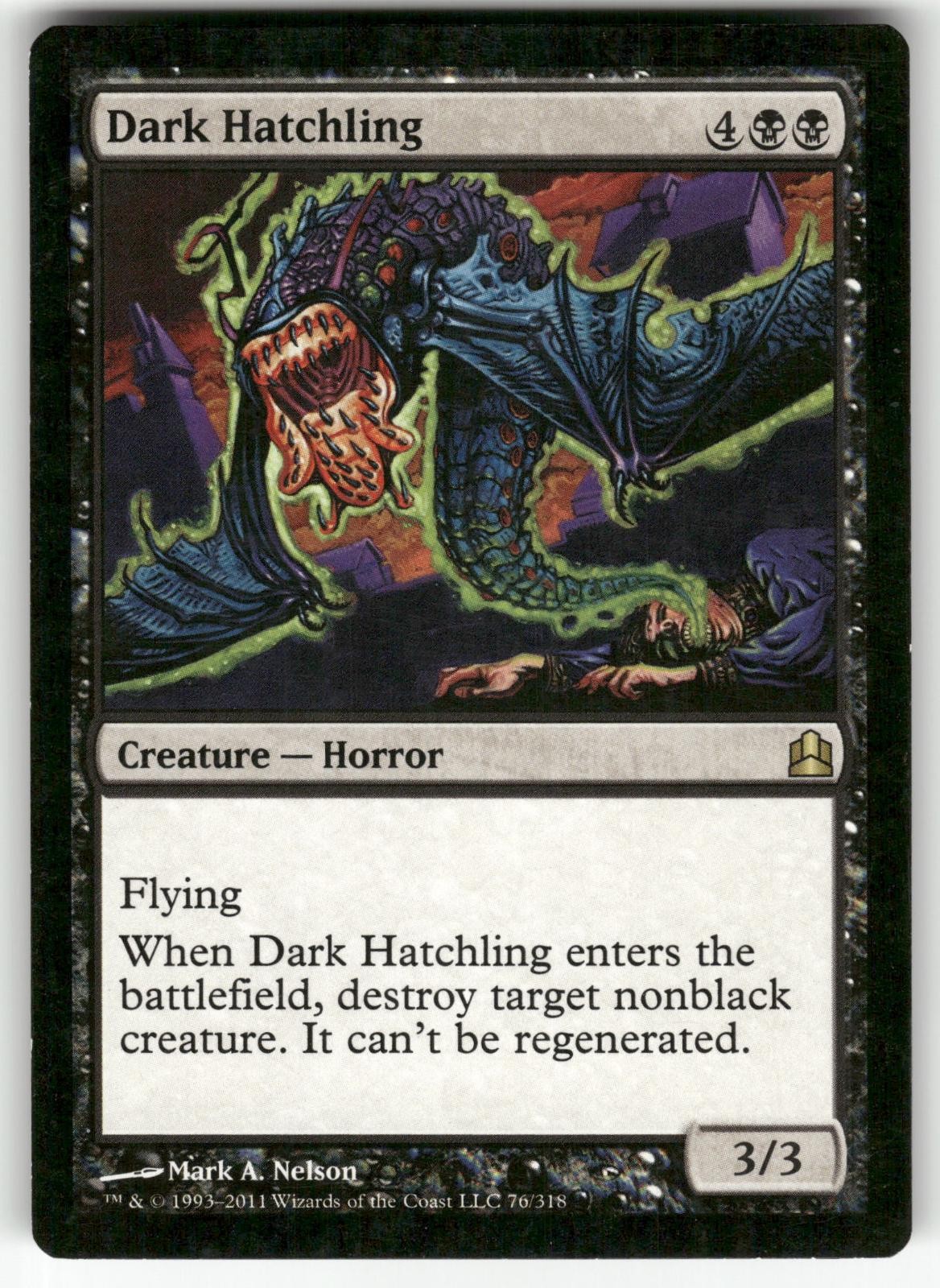 Dark Hatchling 76 Rare Commander Magic: The Gathering Near Mint