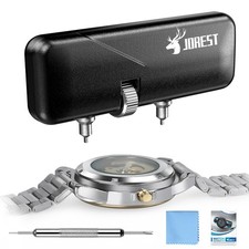 Watch Battery Replacement Tool Kit, Watch Back Removal, Adjustable Watch Wren...