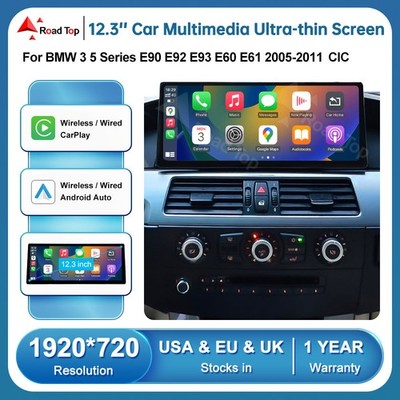 12.3'Für BMW CIC 3 5er E90 E91 E92 E93 E60 E61 Wireless CarPlay Auto Touchscreen