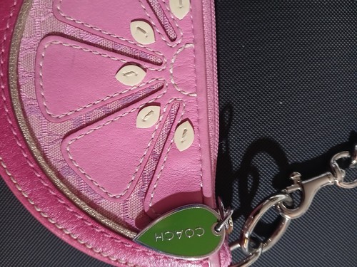RARE Vintage COACH Pink Grapefruit Fruit Slice Coin Purse - Year 2006  - Picture 21 of 24