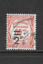 FRANCE SCOTT J57 USED FINE - 1926 2fr on 60c RED  POSTAGE DUE ISSUE