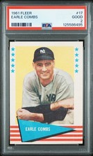 Earle Combs Fleer 17 NM PSA 2