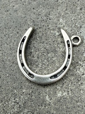 Vintage Simple Southwestern Sterling Silver Horse Shoe Charm Signed 925 1.4g