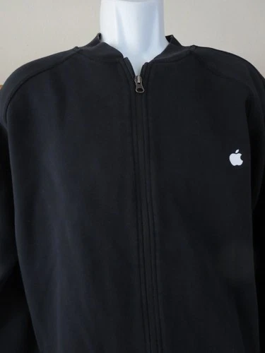 Apple Store Employee Jacket Full Zip Embroidered Logo Black Long Sleeve Size 3XL image 5