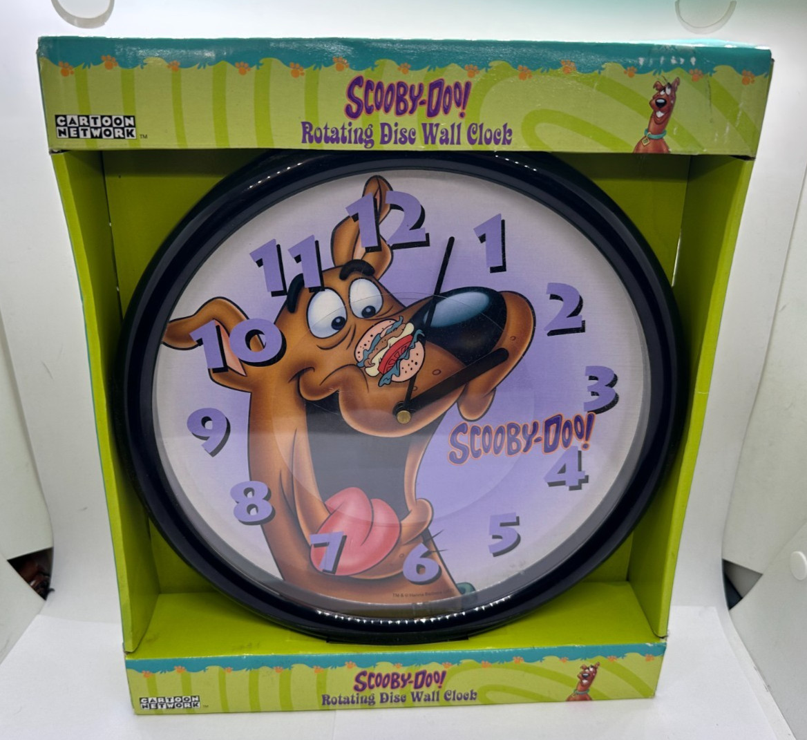 Cartoon Network Scooby-Doo Wall Clock w/ Hamburger Second Ha