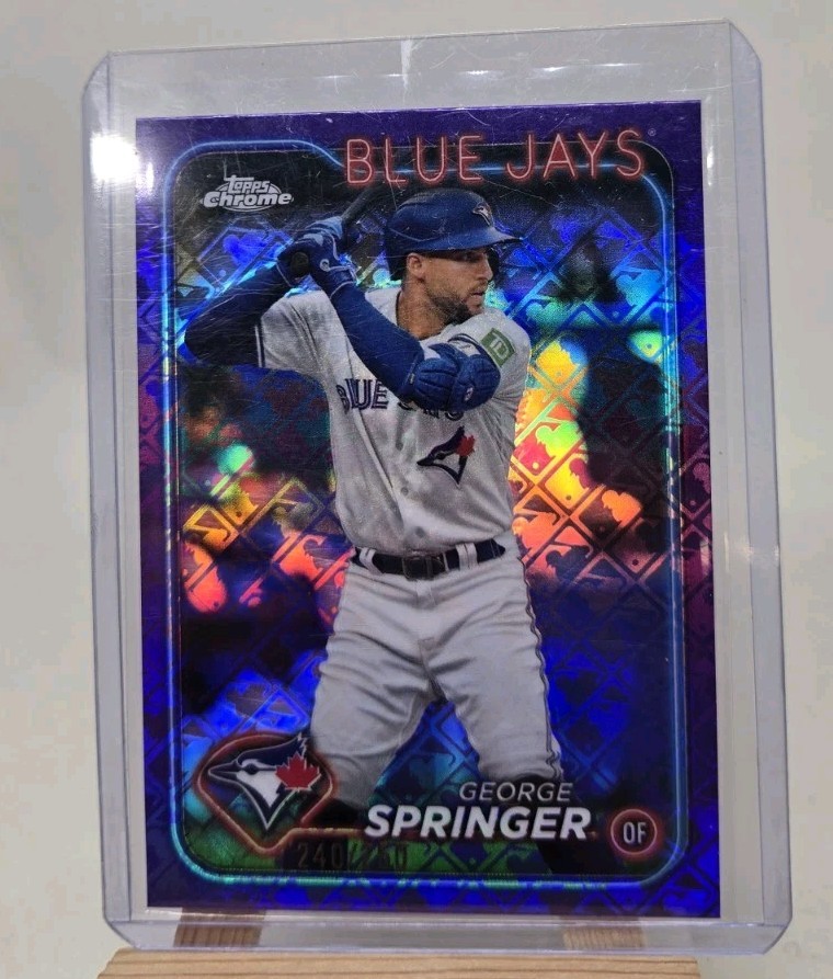 George Springer /250 Purple 2024 Topps Chrome Logofractor Edition
