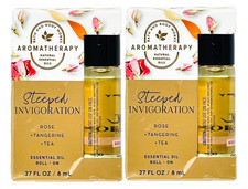 2 BATH  BODY WORKS AROMATHERAPY STEEPED INVIGORATION ESSENTIAL OIL ROLL-ON NEW