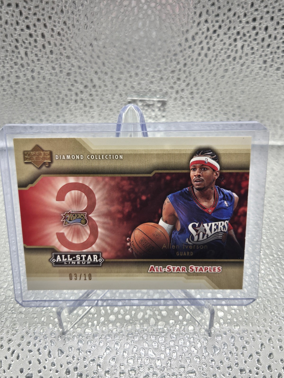 2004 Allen Iverson Upper Deck All Star Staples Gold /10