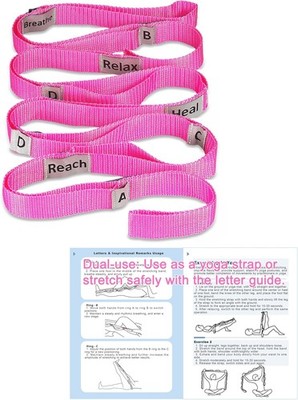 Stretching Strap Yoga Strap with 10 Loops, Non-Elastic Stretch Band for Physical
