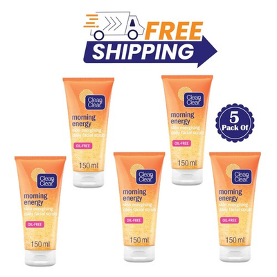 #ad #ad Clean amp; Clear Morning Energy Facial Scrub 150ml Pack of 5 Energising $21.99