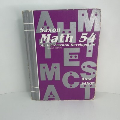Saxon Math 54 Second Edition - Student Textbook Hardcover