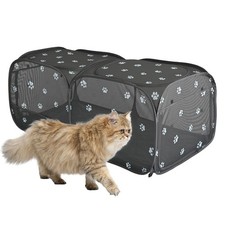 2-in-1 Dog Playpen 46.5''Pop Up Cat Pet Playpen, Assembly-Free Indoor Outdoor...