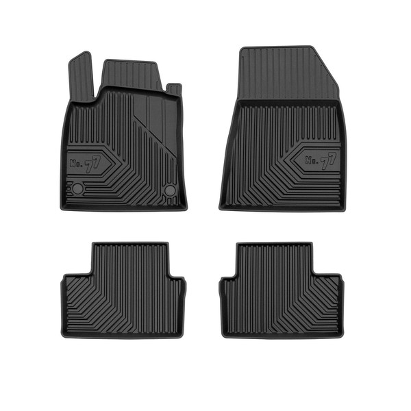 FußMatten Gummimatten No.77 FüR Renault Clio V 2019-2025 Tpe Schwarz 4 Teile-image