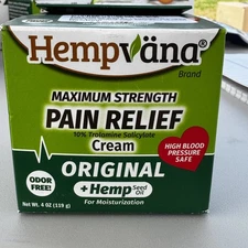 Hempvana Maximum Strength Pain Relief Cream Original + Hemp Seed Oil 4 OZ