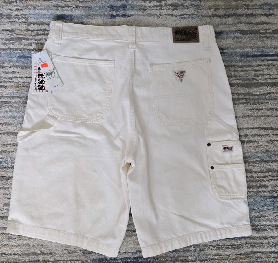 GUESS ORIGINALS Carpenter Short White Sz 36 - Image 3 of 4