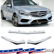 3PCS Chrome Front Bumper Trim Molding Fit For 2014-16 Mercedes W212 E-Class E350
