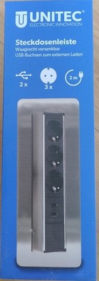 Unitec Einbau Tischsteckdose - Neu