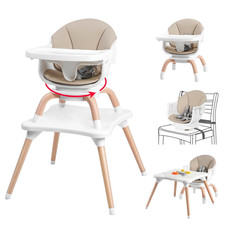 Baby High Chair, 7 in 1 Convertible High Chairs for Babies and Toddlers, Kids Le