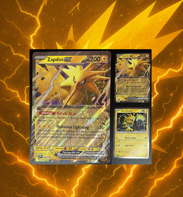 Pokemon TCG Jumbo Zapdos Card + 049 Zapdos EX Promo + 125 Electabuzz Cosmos