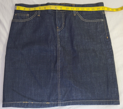 Jupe Jeans Mini Gap Taille 6 - Bleu Denim, Avec Poches Et Ceinture, Neuve Sans étiquettes
